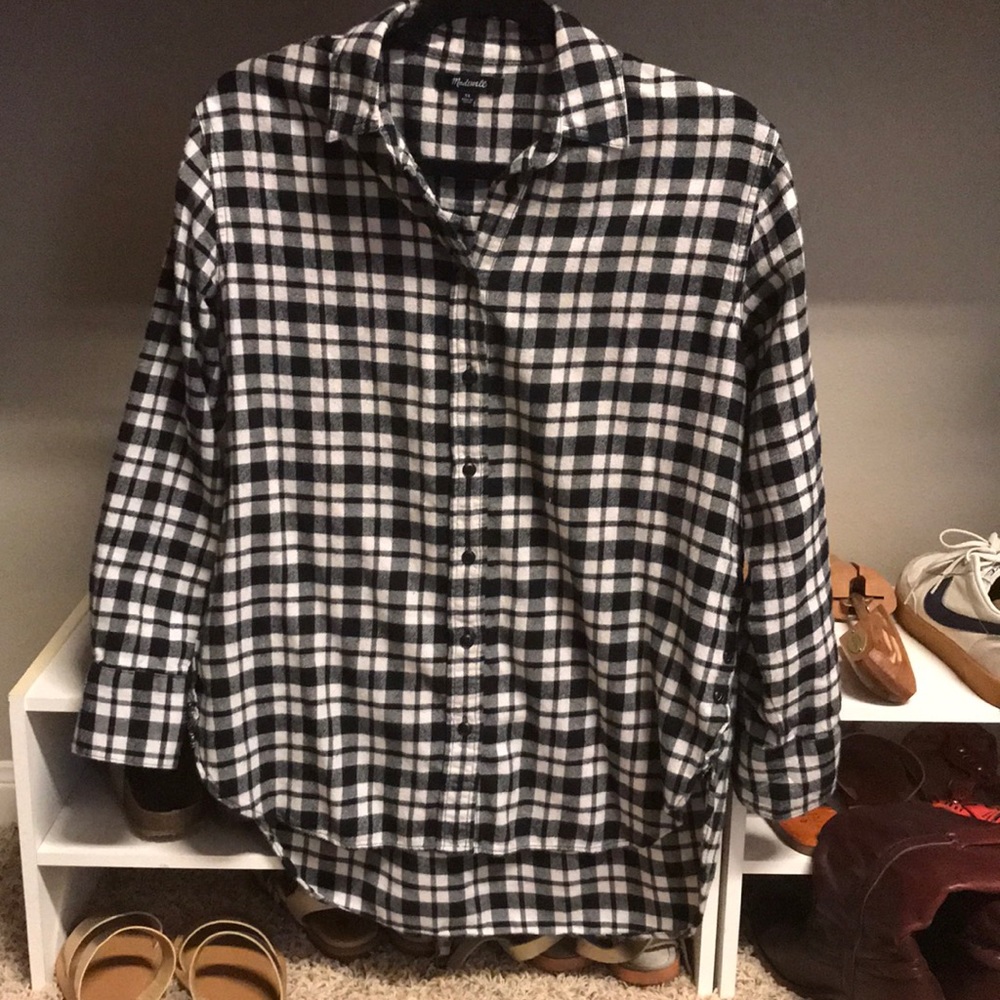 Madewell black and white flannel. So Cozy!!